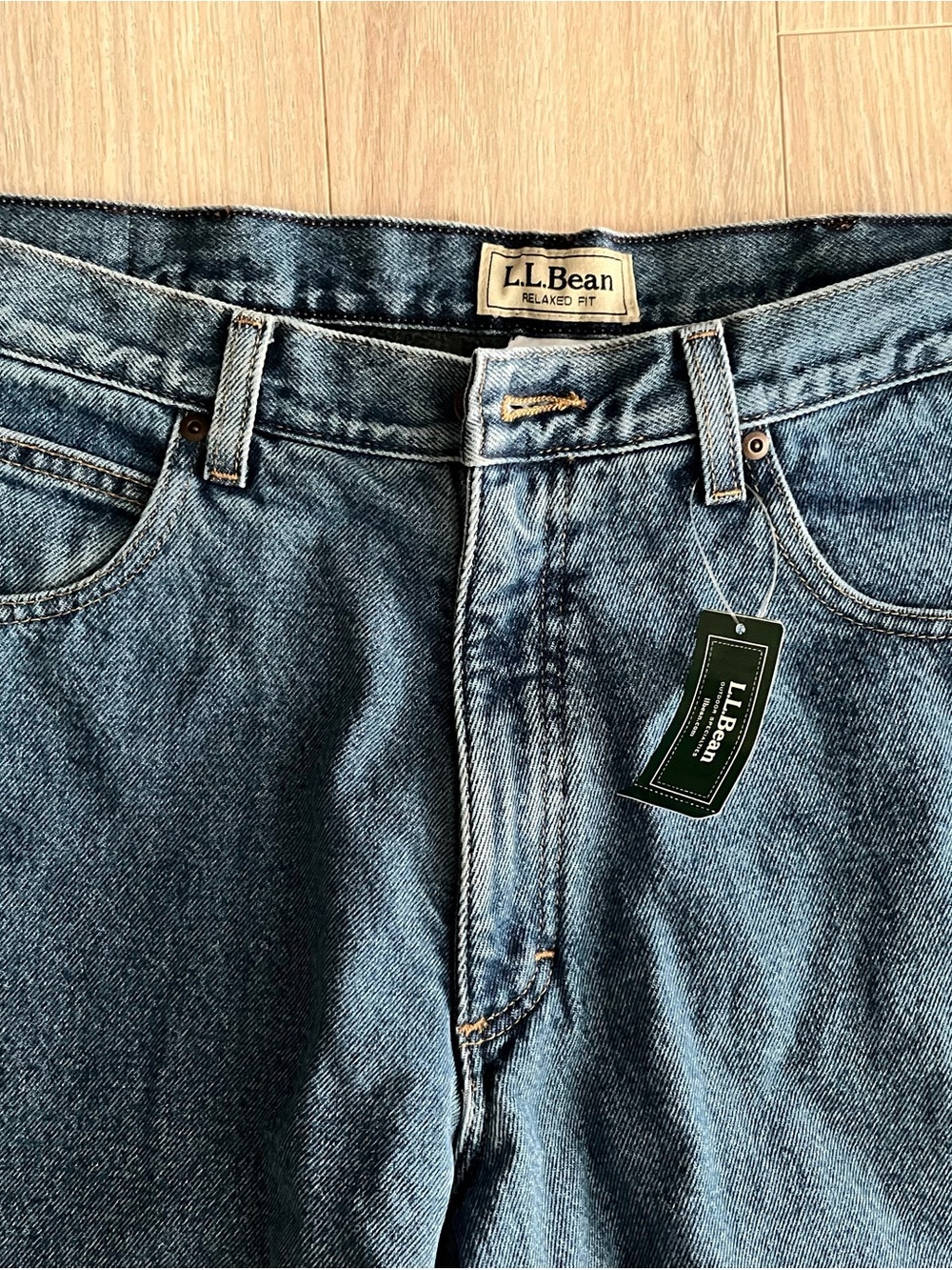 NWT L.L. Bean Men’s Relaxed Fit Fleeced Lined Jeans - Size 36 x 30 - Picture 2 of 10